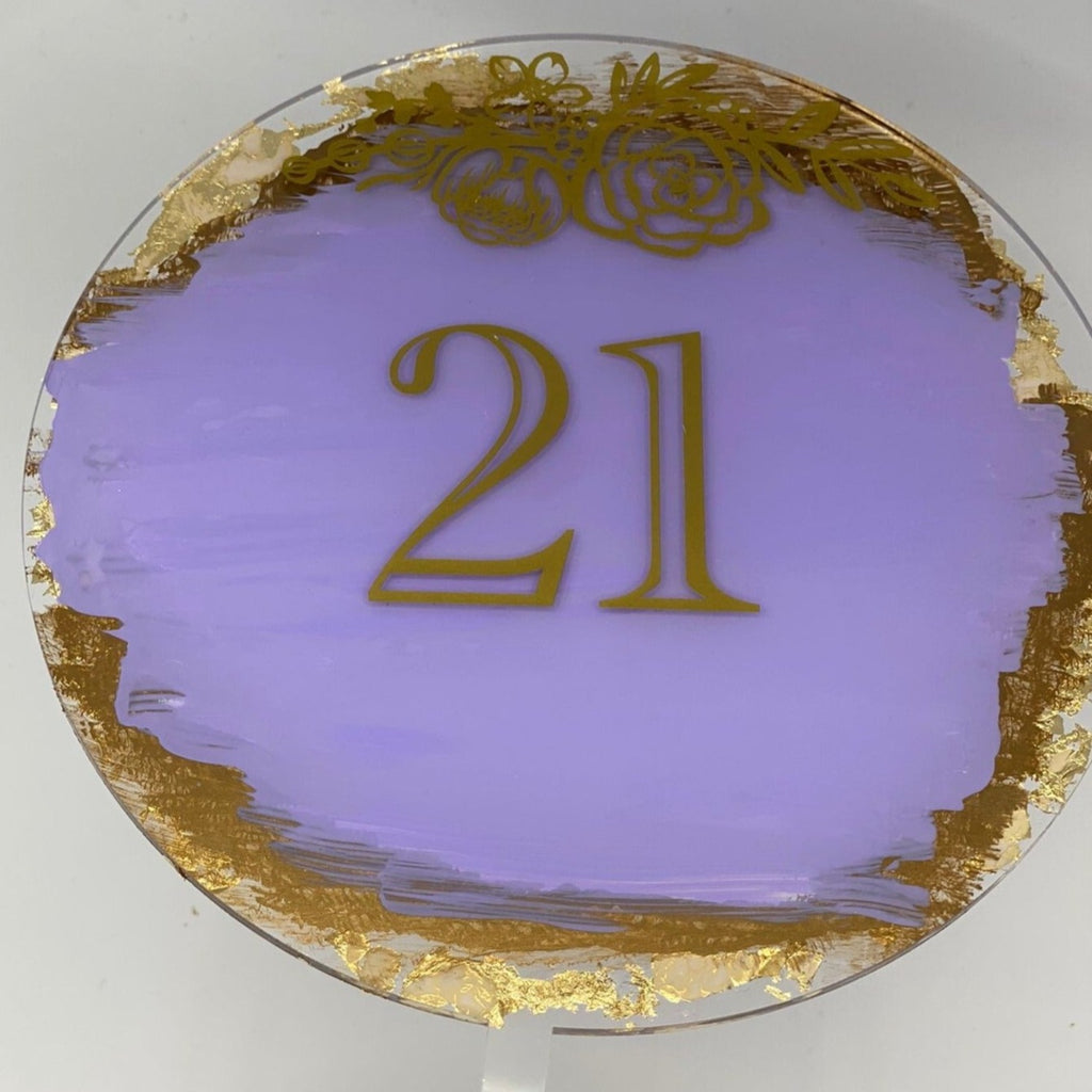 21 Acrylic Cake Topper