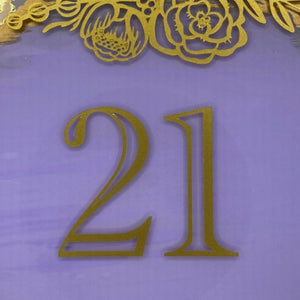 21 Acrylic Cake Topper