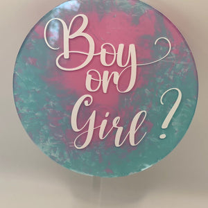Boy or Girl Acrylic Cake Topper
