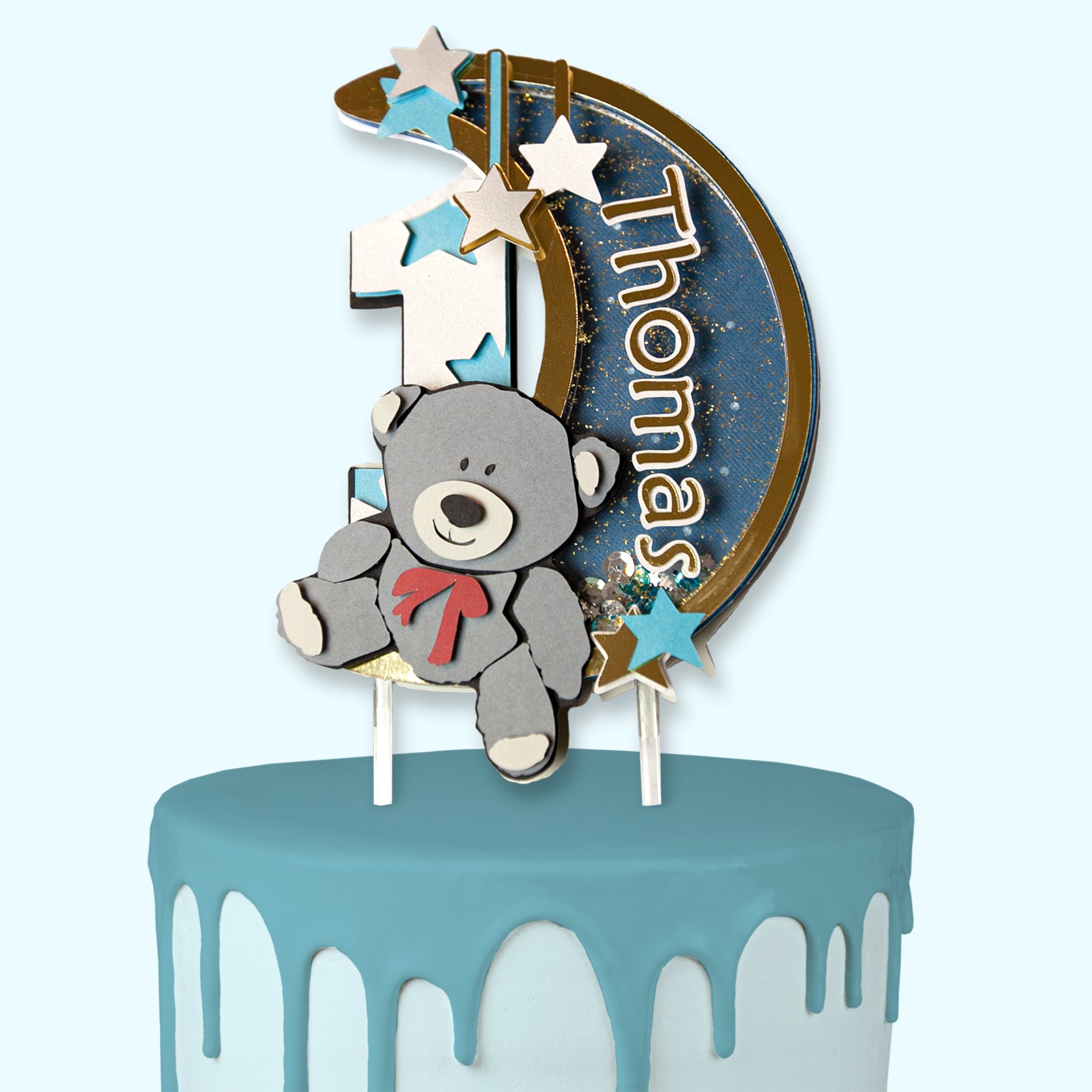 Birthday Cake Topper - Teddy